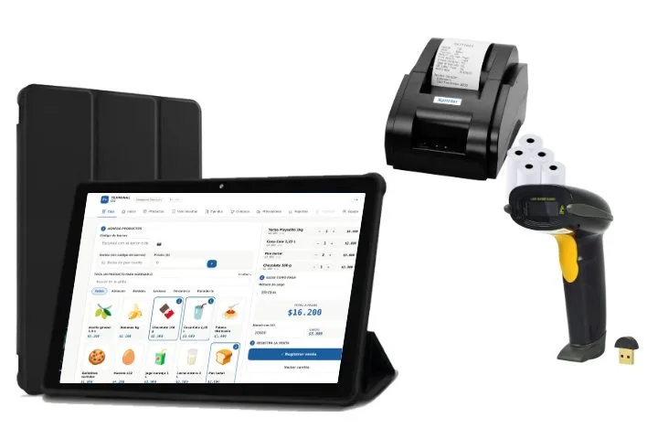Kit Completo: tablet, comandera y lector de códigos